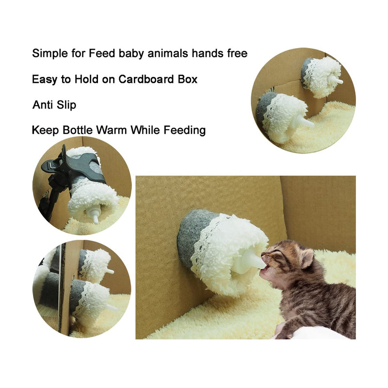 Pet Nursing Bottle Set 2 oz Pet Feeding Bottle Insulator Sleeve Replacement Nipples with Holes Brush Funnel for Newborn Baby Kittens Puppies and Small Animals - PawsPlanet Australia