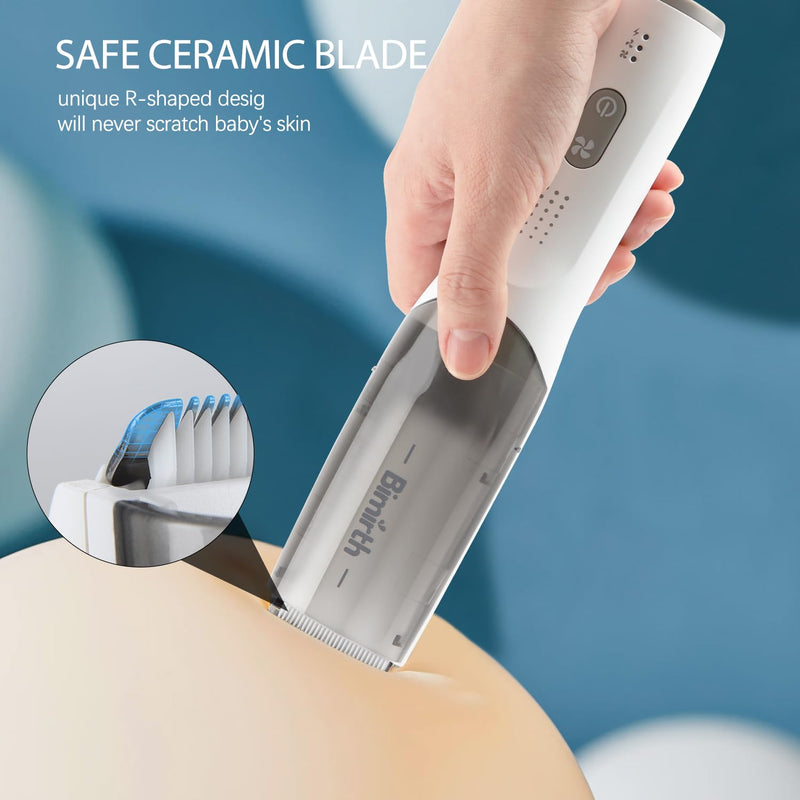 Bimirth Baby Hair Clipper with Vacuum - Hair Trimmer for Kids and Toddlers - Waterproof, Rechargeable, Cordless Hair Cutting Machine for Children (with Bag) - PawsPlanet Australia