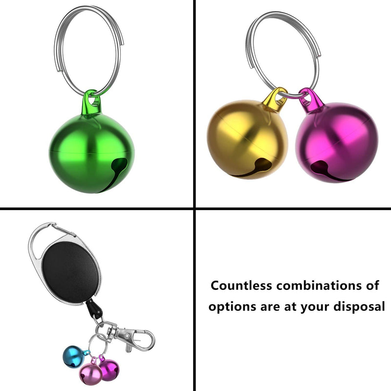 Outus 24 Sets of Cat Bells for Cat and Dog Collar Loud Pendant Pet Cat and Dog Bell Pet Pendant Accessories (Mixed Color) Mixed Color - PawsPlanet Australia
