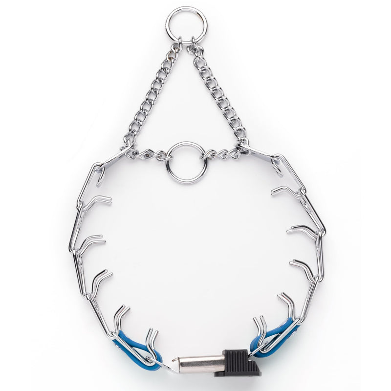 Herm Sprenger Chrome Plated Steel Dog Collar with Quick Release ClicLock Buckle O-Ring Biothane Insert Training Collar Made in Germany (Cerulean Blue, 16in x 2.25mm(Neck Size up to 13-14in)) Cerulean Blue 16in x 2.25mm(neck size up to 13-14in)