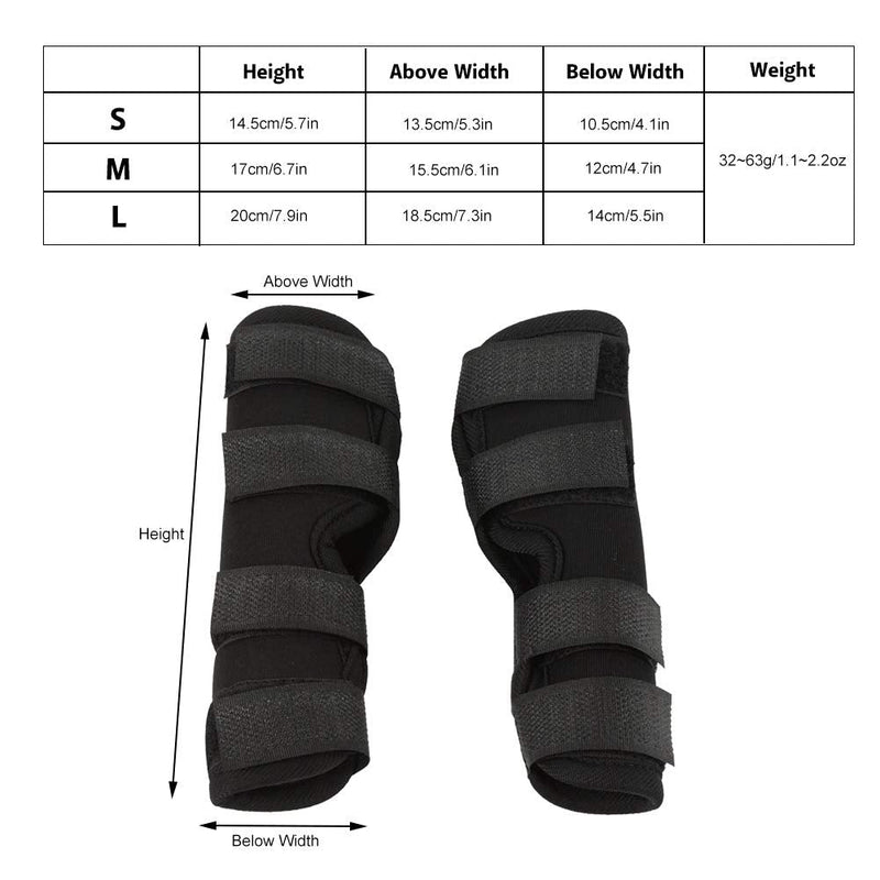 1 Pair Dog Rear Leg Brace Canine Hock Joint Brace Hind Leg Wrap Pet Surgical Injury Bandage for Wound Injury and Sprain Healing of Arthritis(Black, L)