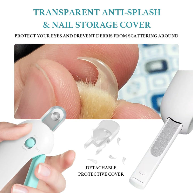 Adjustable Aperture Pet Blue Nail Clippers, Cat and Puppy Nail Trimmer with Grinding Nail File, Recommended by Pet Groomers, Safe to Avoid Over-Trimming, Professional Pet Nail Clippers for Beginners - PawsPlanet Australia