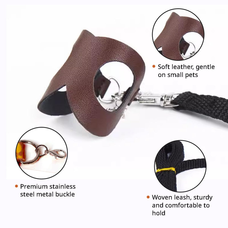 Sugar Gliders Harness Leash Set - 3 Pcs Training Walking Gear Small Animal Adjustable Traction Ropes Vest for Squirrels Hamsters Rats Gerbils Reptiles Bearded Dragon Lizards Orange 01 Orange - PawsPlanet Australia
