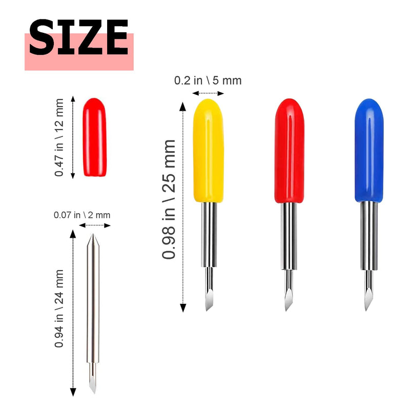 THANMAO 40 Pcs Replacement Blades Compatible with Explore Air 2/Air 3 /Maker/Maker 3/4 Cutting Machines - includ 10PCS Fine-Point Blades, 20PCS Standard Blaeds and 10PCS Deep Cutting Blades Multicolored 40 Pcs - PawsPlanet Australia