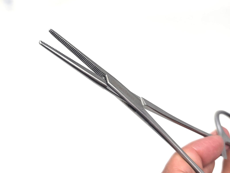 Dog Pet Ear/Nose Hair Puller Grooming Hemostat Locking Forceps Pliers, 5.5" (14cm), Straight Silver