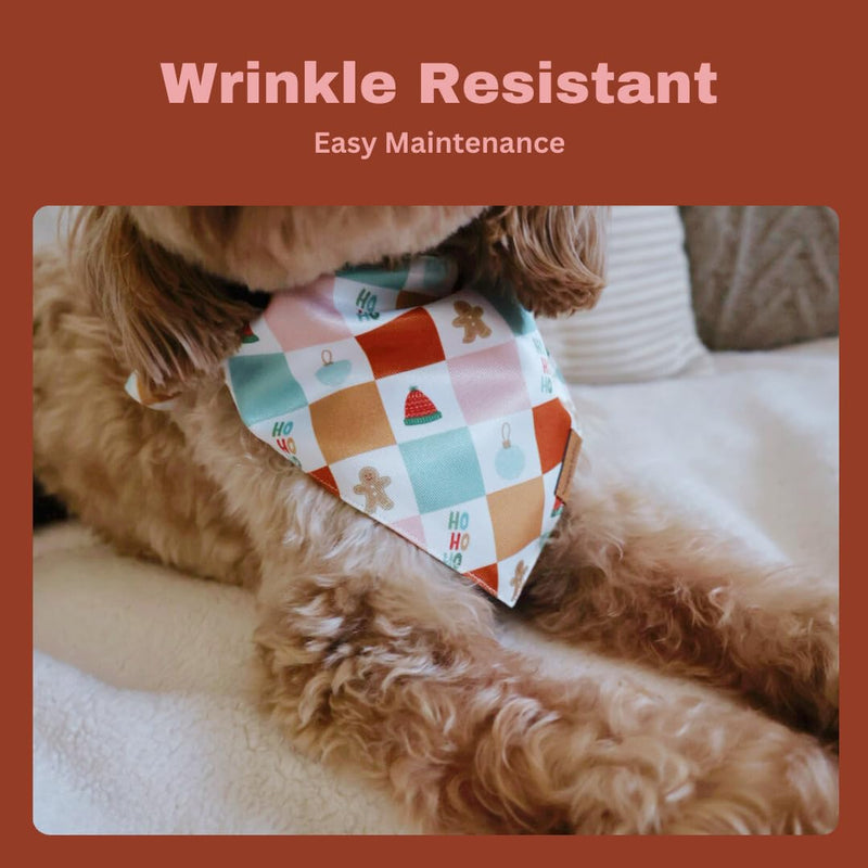 2 PC, Durable Lightweight, Wrinkle Resistant Christmas Comfortable Dog Bandana Medium - PawsPlanet Australia