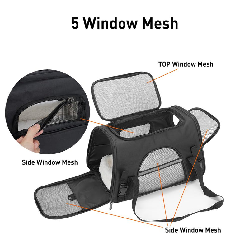 Fancial Airline-Approved cat pet Carrier, Soft-Sided Dog Carrier for Small Dogs, cat Travel Accessories, Ventilated pet Tote Bag - PawsPlanet Australia