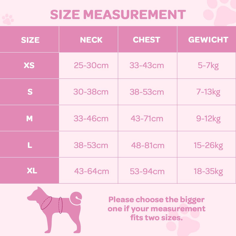 FURRYFECTION No-Pull Dog Harness Medium Dogs | French Bulldog Harness, Y-Shaped Reflective Oxford Vest with Padded Handle, Adjustable Straps & Front-Back Leash Clips, Training Collar and Lead Sets M Pink
