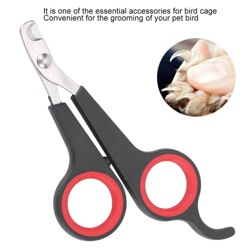 Animal Nail Scissors,Bird Nail Scissors,Beak Trimmer for Birds Pet Bird Small Animals Accessory Grooming Tool,Nail Scissors Clipper Black and Red - PawsPlanet Australia