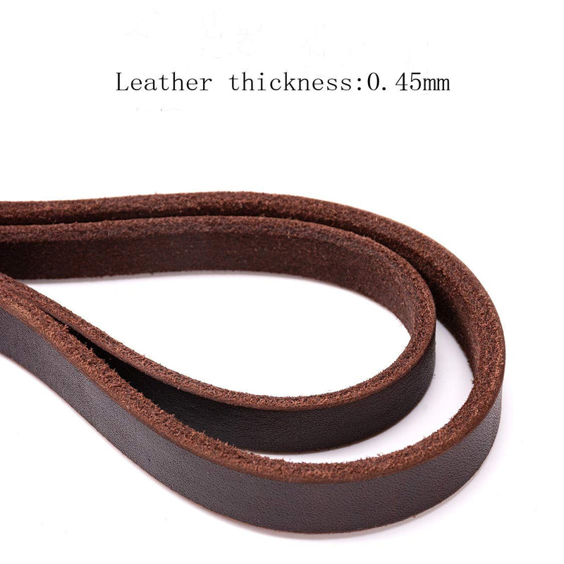 Genuine Leather Dog Leash, Braided Heavy Duty Leash,Soft and Durable for Small Medium Large Dogs Walking and Trainning 5.5 Feet 5.5 feet*1/2" Brown-1/2" - PawsPlanet Australia