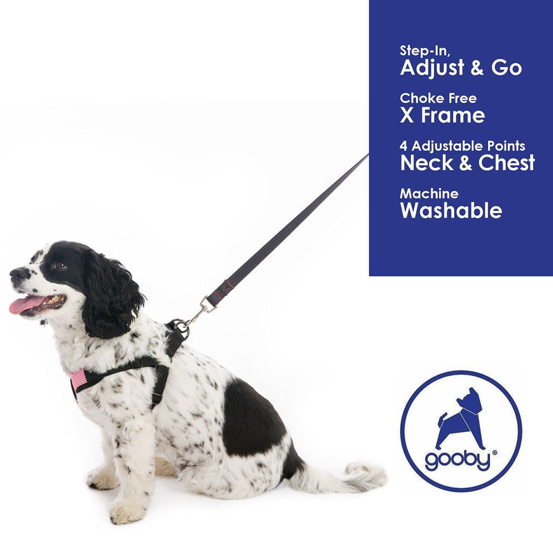 Gooby Comfort X Step in Harness - Pink, Medium - No Pull Small Dog Harness Patented Choke-Free X Frame - Perfect on The Go Dog Harness for Medium Dogs No Pull or Small Dogs for Indoor and Outdoor Use Medium chest (16.5~20.25") - PawsPlanet Australia