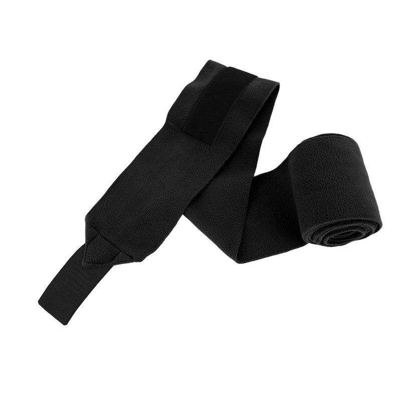 Horse Leg Wrap Self Adhesive Fleece Bandages 4pcs Multifunctional Support for Training Exercising (Black)