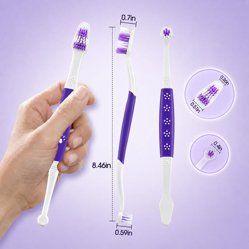 Premium Dog Oral Care Kit + Dog Toothbrush – Newly Upgraded Dual-Head Design