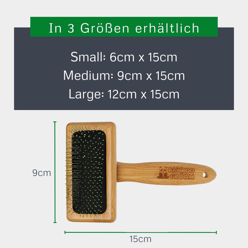 Bamboo Groom Soft Slicker Brush Medium - PawsPlanet Australia
