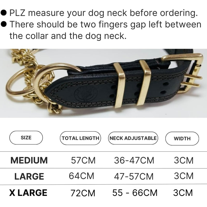 k9 Handmade Leather Martingale Collar for Dogs 100% Brass Hardware Suitable for Medium, Large, Extra Large Breed Dogs Training. Includes Leather Apple Airtag Dog Collar Pocket. (Medium) - PawsPlanet Australia