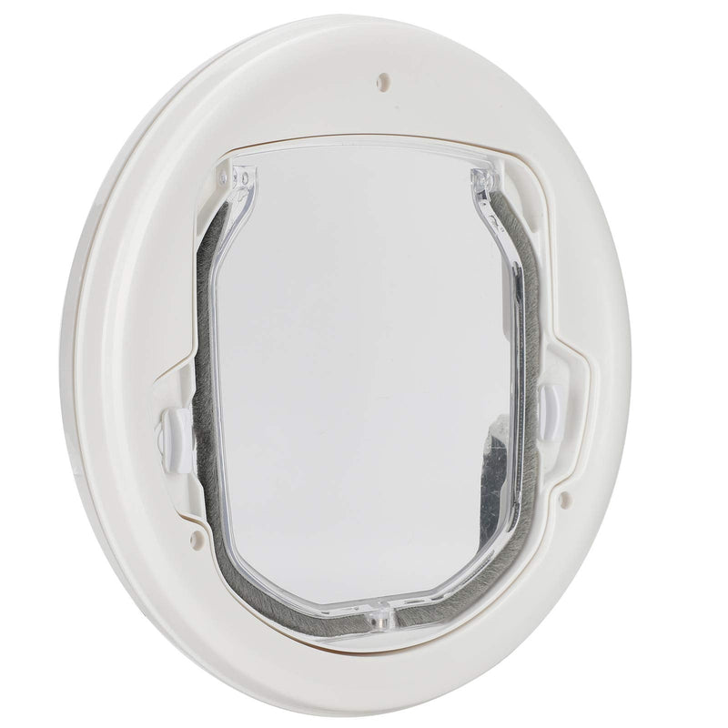 Two Way Cat Door, 29x29x3.5cm Cat Flap Magnet Door Dog Round Plastic Doorway for Puppy Doggie Kitten Screens Windows Interior Exterior Circumference