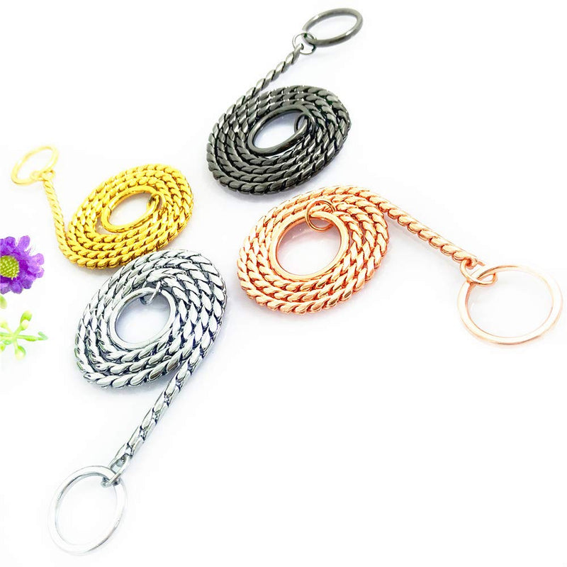 Dog P Snake Chain Chrome Plated Metal Dog Training Choke/Collar-Fully Guaranteed Against Rust Tarnish or Breakage-Recommended for Professional Training (Sliver, 5mm*75cm(30")) 5mm*75cm(30") Sliver - PawsPlanet Australia