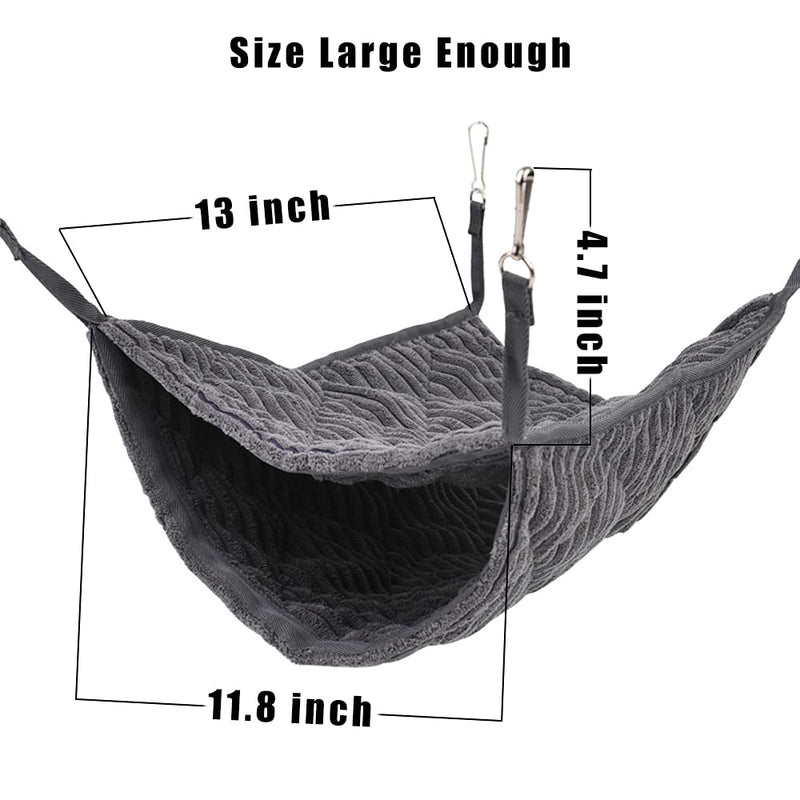 Large Ferret Hammock, Hanging Tunnel Bed for Cage Fit Rats Chinchilla - Grey - PawsPlanet Australia