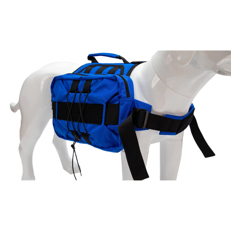 Large Dog Backpack, Outdoor Hound Saddle Bag Dog Pack with Side Pockets for Small Medium Large Dogs, Adjustable Tactical Dog Pack for Hiking, Travel, Camping, Training RoyalBlue M M (chest 28-35 inch) RoyalBlue (Tactical) - PawsPlanet Australia