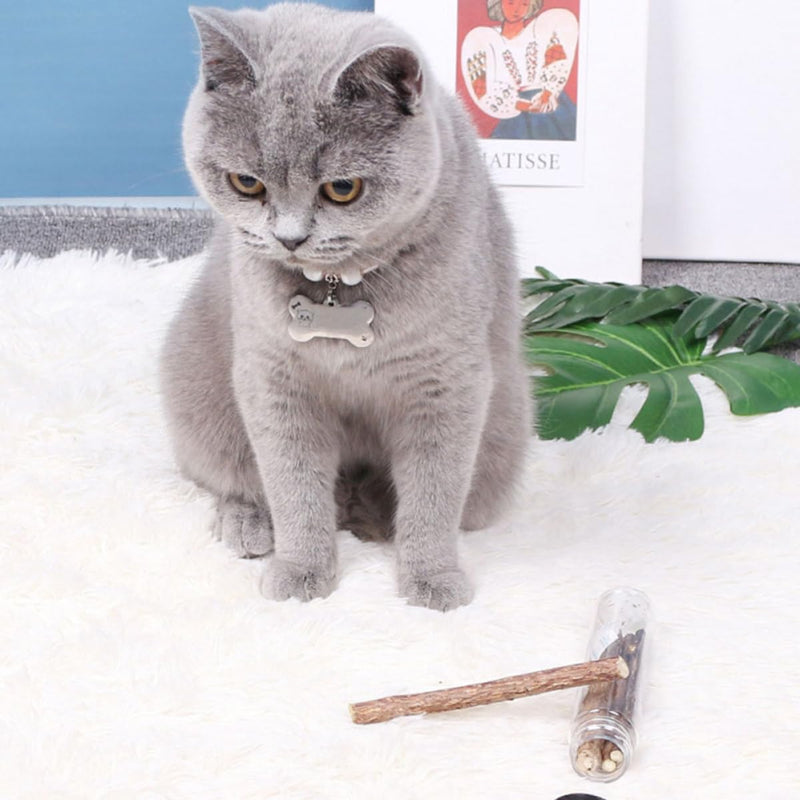 TOYANDONA Cat and Dog Chew Toys, 5 Pieces, with Catnip, Dental Care Sticks for Cleaning and Chewing for Indoor Pets