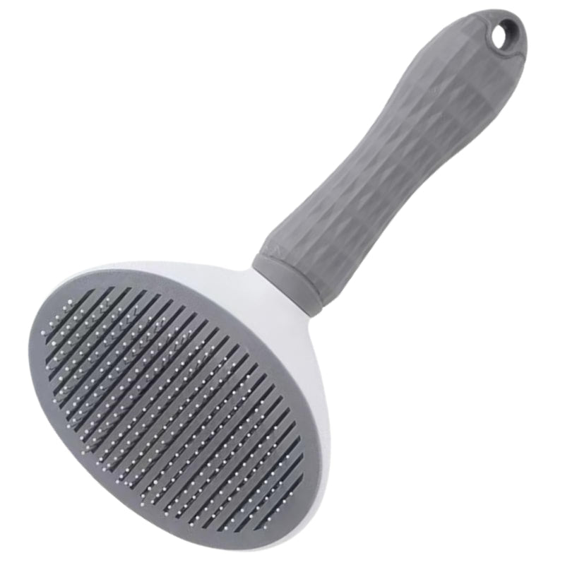 Cat Self Cleaning Brush, Pet Grooming Brush for Cats and Dogs, Easy Clean for Long or Short Haired Cats, Gray - PawsPlanet Australia