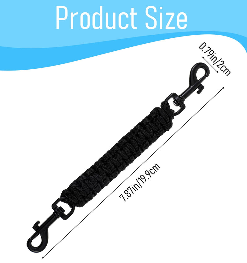 Prong Collar Safety Clip, Handmade Backup Prong Collar for Dogs with Double-Ended Clasp, Secure Connector for Prongs Pinch Collars Leash Harness Accessories (Black) - PawsPlanet Australia