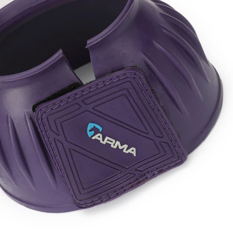 Shires ARMA Over Reach Horse Bell Boots Purple Full - PawsPlanet Australia