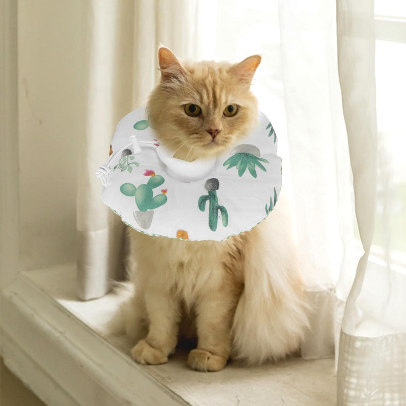 TOPBATHY Cat Collar, Anti-Lick and Scratch Protection, Cotton Pet Recovery Collar after Surgery, Cone