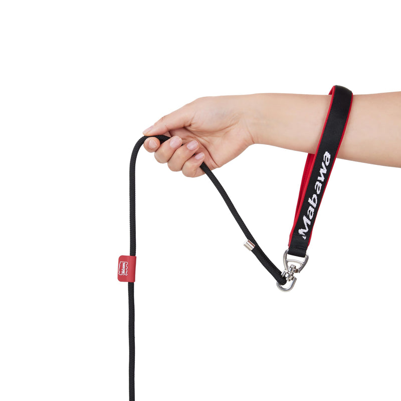 Dog Anti-Slip Leash 5FT with Metal Stopper - Durable No-Pull Training Lead for Small, Medium & Large Dogs - Comfortable Handle Nylon Rope, Tangle-Free Pet Walking Leash (Black, 5.6FT) Black - PawsPlanet Australia