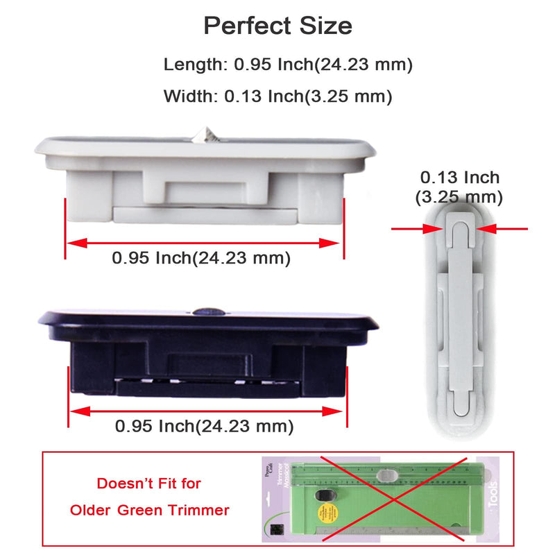 Likart 8 Pack Portable Trimmer Cutting Blades,Compatible for Cricut Paper Cutter/Cricut Roll Holder,Paper Trimmer Replacement Blades(6 Cutting Blades & 2 Scoring Blades) White+Black - PawsPlanet Australia
