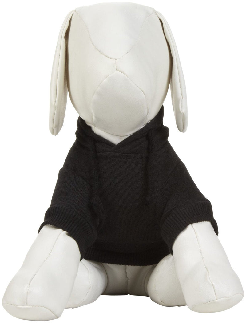 fabdog Midtown Tunnel Dog Hoodie, Black, 10" Length - PawsPlanet Australia