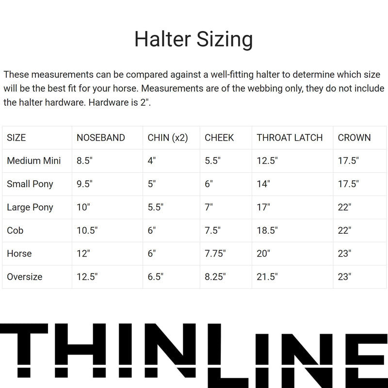 Thinline Turnout Halter for Use with Grazing Muzzle | Horse Equine Safe Comfortable Adjustable Breakaway Halter - Size Options Small Pony
