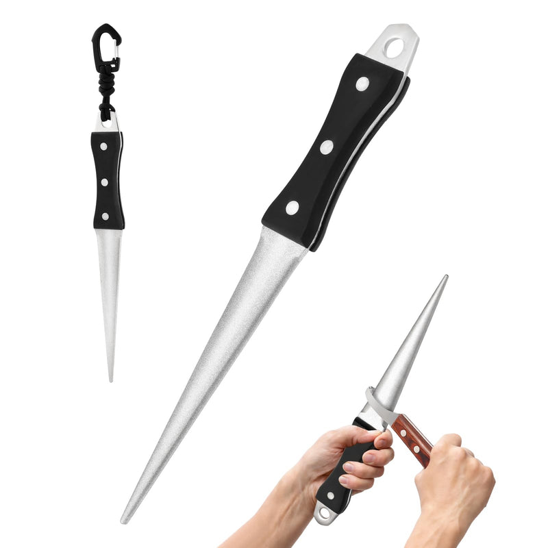 Hoof Knife Sharpener Honing Rod - 10 InchDiamond Coated Farrier Tool with Ergonomic Solid Wood Handle for Hoof Knives & Farm Knives