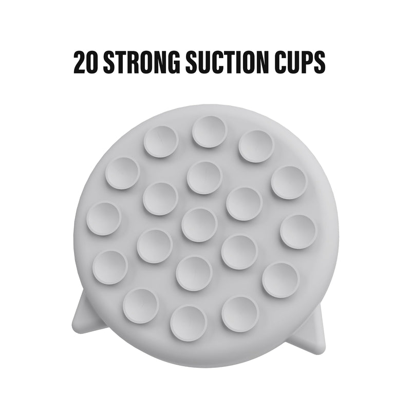 Silicone Cat Slow Feeder,Slow Feeder Cat Bowl Wet Food with Suction Cups，Puzzle Feeder Cat,Cat Interactive Toys,Effectively Reduce Overeating in Kitty (Gray, 1 Cup) Gray - PawsPlanet Australia