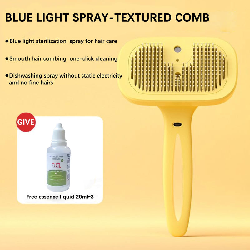 Indoor Cat Steam Brush, Rechargeable Self-Cleaning Four in One Anti-Static Steam Pet Brush, Used for Combing and Massaging Loose Fallen Pet Hair, Suitable for Long and Short Haired Dog Steam Brushes - PawsPlanet Australia