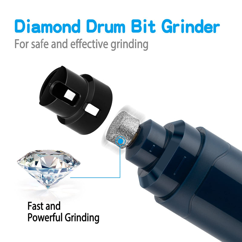 Casfuy Dog Nail Grinder Upgraded - Professional 2-Speed Electric Rechargeable Pet Nail Trimmer Painless Paws Grooming & Smoothing for Small Medium Large Dogs & Cats Navy - PawsPlanet Australia