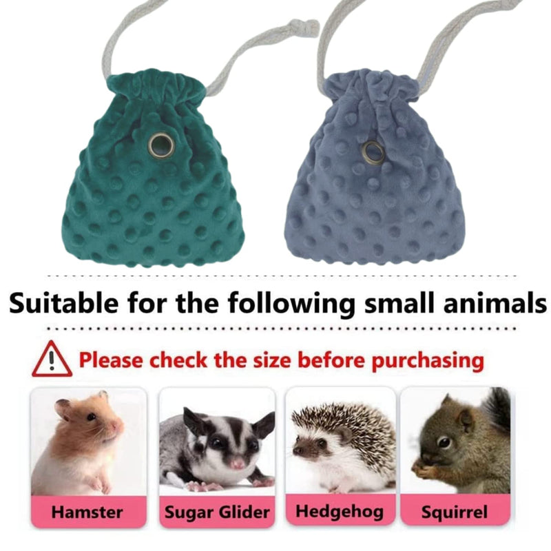 2 Pack Sugar Glider Bonding Pouch - Soft Sleeping Pouch with Breathable Vent & Drawstring Portable Travel Bag Small Animal Carrier for Sugar Glider Squirrel Hamster Rats Hedgehog Bird Parrot (2 Pack) 2 Pack