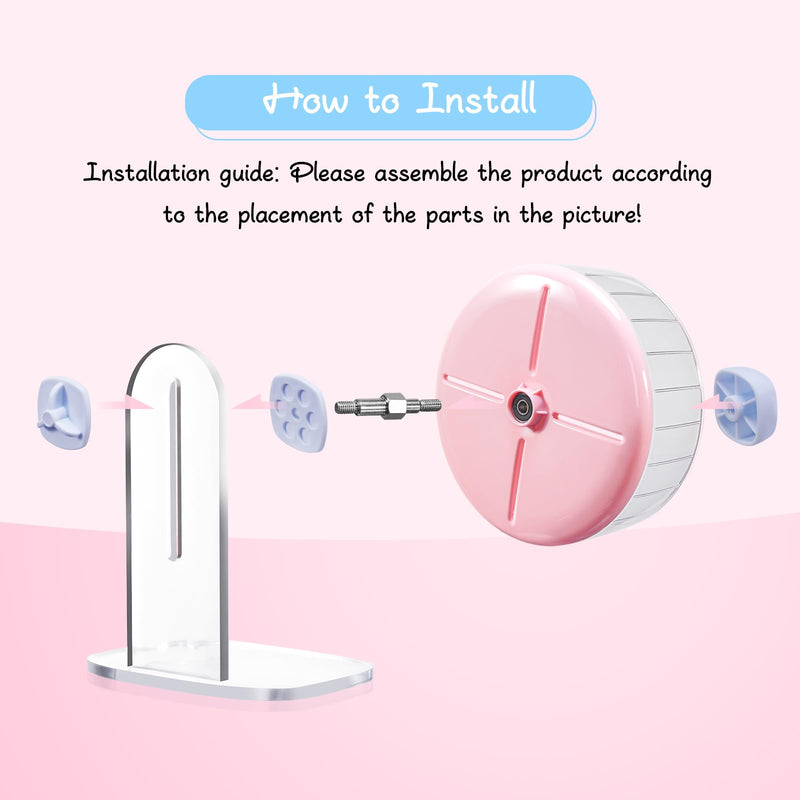 Hamster Wheel, Silent Hamster Wheel, 7.5 inch Durable Mice Running Wheel Height Adjustable, Quiet Hamster Wheel Hamster Toys for Hamsters, Gerbil, Hedgehog, and Other Small Pets - PawsPlanet Australia