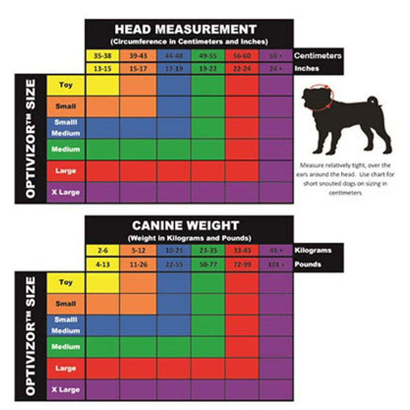 Optivizor Short Snout Dog Eyes & Face Protector, X-Large 100+ Lbs, Head Measurement 9.5+ inches