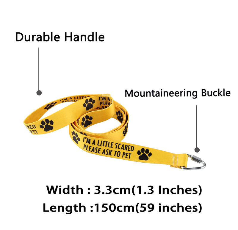 Funny Dog Leash I'M A Little Scared Please Ask to Pet Dog Leash Walking Training Dog Leashes Dog Owner Pet Lover Gift (I'm a Little Scared-YE) I'm a Little Scared-YE - PawsPlanet Australia