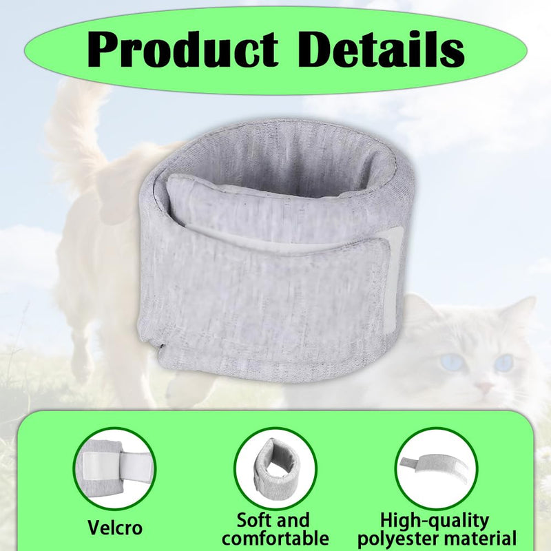 Cat Neck Brace Elizabethan Collar,Breathable & Adjustable Cone Collar After Surgery Recovery,Anti-Scratch Anti-Lick Protection for Neck Circumference 11-12 Inch Small Dog Puppies Kittens (Grey,S,1PC) grey S