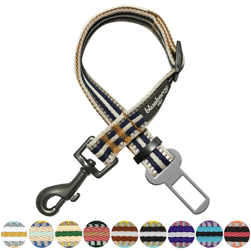 Blueberry Pet Dog Leash Puppy Essentials - 3M Reflective Dog Seat Belt for Car, Adjustable Car Leash Tether for Safe Travel in Cars, Olive and Blue-Gray, 16.5"-25.5", Pet Car Accessory 16.5-25.5 Inch (Pack of 1) - PawsPlanet Australia