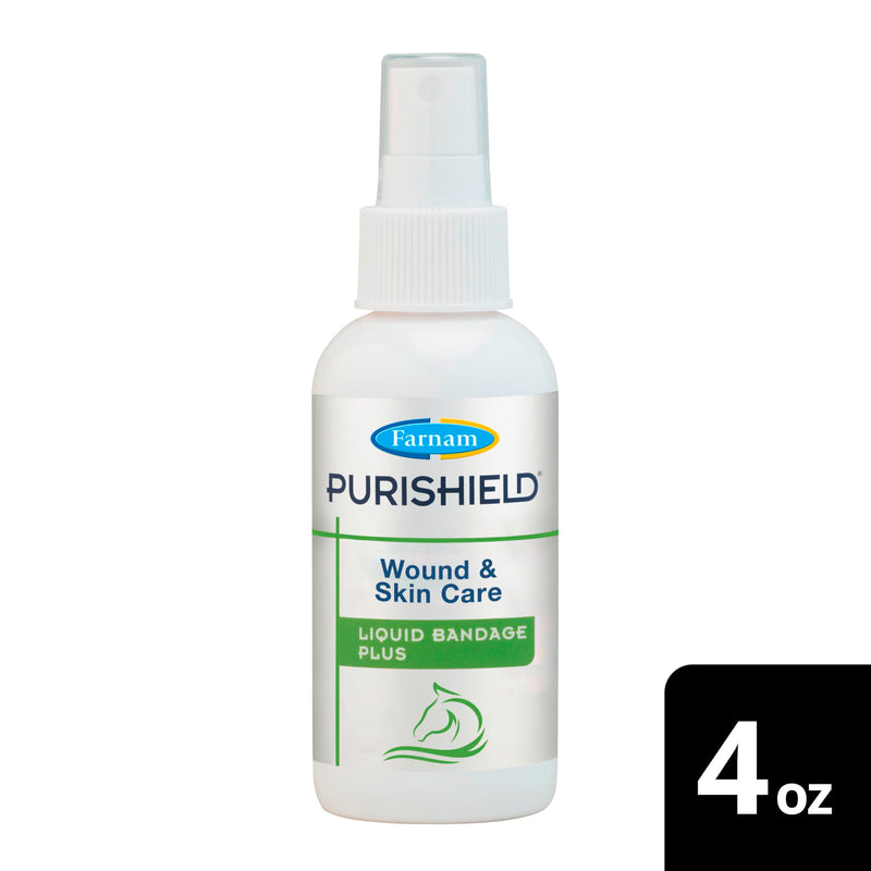 Farnam Purishield Wound and Skin Care Liquid Bandage Plus, Promotes Healing* and Provides 24-Hour Barrier* for Horses, Dogs, Cats & Livestock