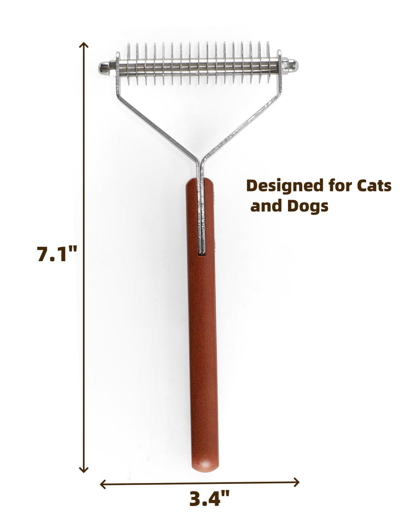 Dog Rake for Undercoat & Stainless Steel Shedding Comb for Long Hair Dogs and Cats Undercoat Rake Grooming Tool Set for Large Dog Horse Cat Pet Undercoat Rake Set-01