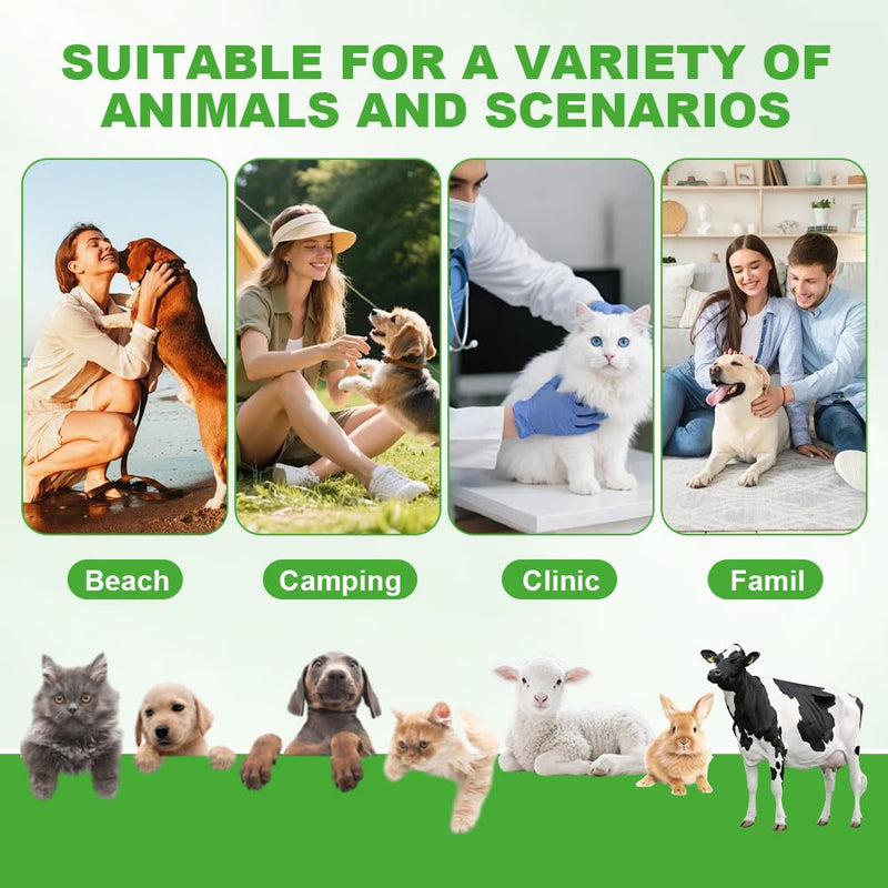 Dog Ear Temperature Monitor, Thermometer for Dogs and Cats, Digital Pet Thermometer with LED Display, Portable Ear Thermometer for Dogs, Cats and Animals, Quick and Accurate