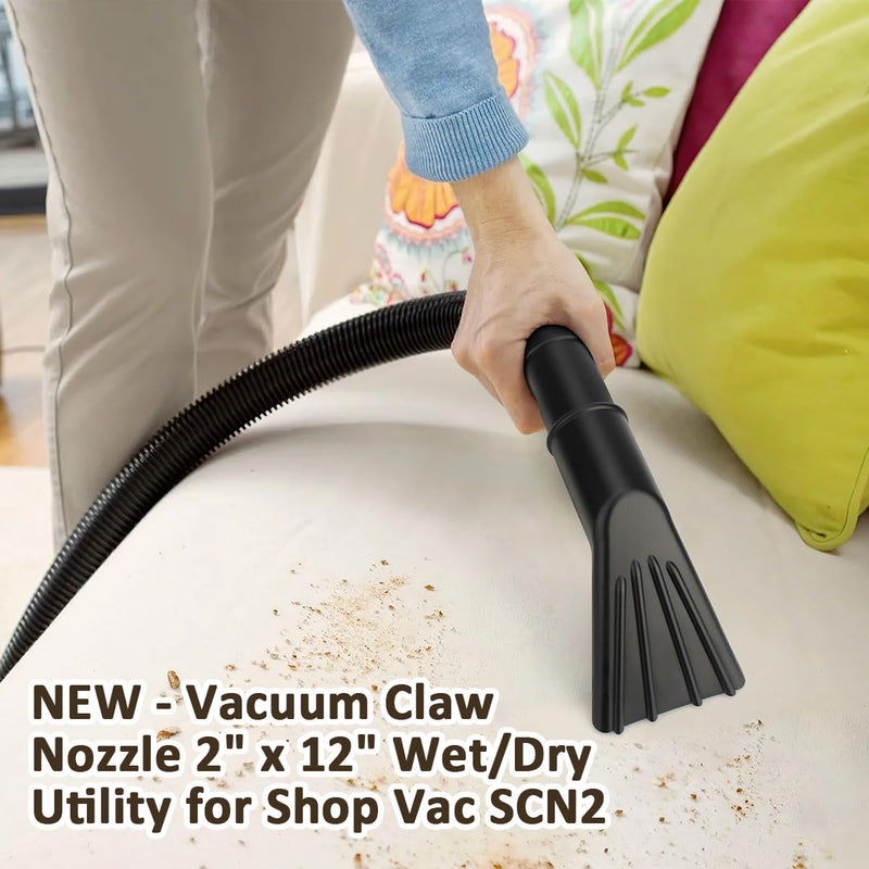 Vacuum Claw Nozzle 2" x 12" for Wet/Dry Utility Shop Vac Cleaning Auto Car Cars RV's Home Claw Nozzle SCN2 1 PACK - PawsPlanet Australia