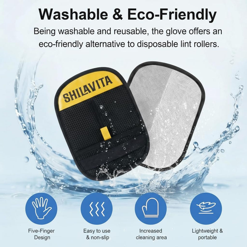 2 Pcs Pet Hair Removal Glove for Dogs and Cats, Reusable Electrostatic Grooming Gloves, Dog and Cat Fur Remover Gloves for Couch, Carpet, Clothing, Car Seats, Bedding
