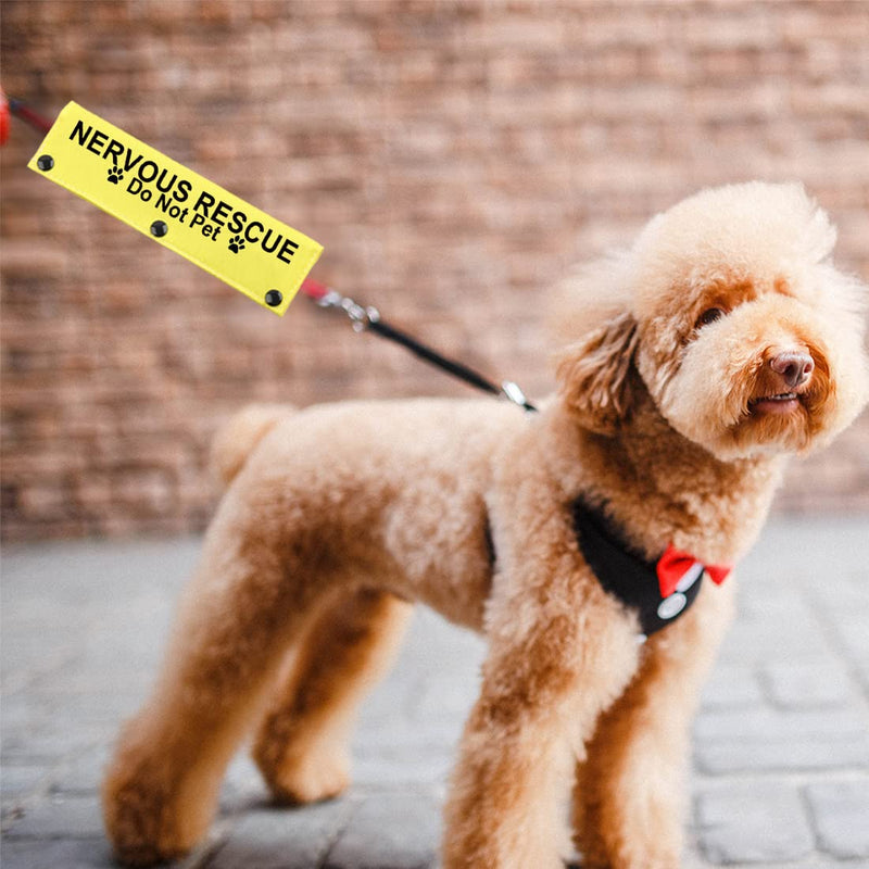 JXGZSO Nervous Dot Not Approach Nervous Do Not Pet Leash Dog Sleeve Shy Rescue Leash Wrap Nervous Shy Dog Gift (N Rescue Do N P DLS) N RESCUE Do N P DLS - PawsPlanet Australia