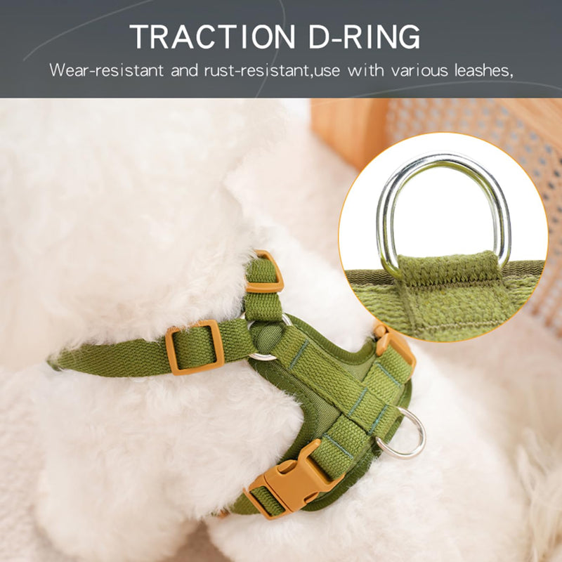 Green XS No Pull Dog Harness for Small Dogs, Anti-Escape Easy Walk Puppy Harness with 2 Leash Clips, Adjustable Dog Vest Harness for Training Walking(Green, XS) Green - PawsPlanet Australia