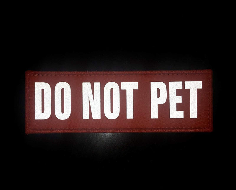 JUJUPUPS Orange Reflective Dog Patches 2 Pack Service Dog,in Training,DO NOT PET,Patches with Hook and Loop for Vests and Harnesses (DO NOT PET, 5x1.5 inch) DO NOT PET - PawsPlanet Australia